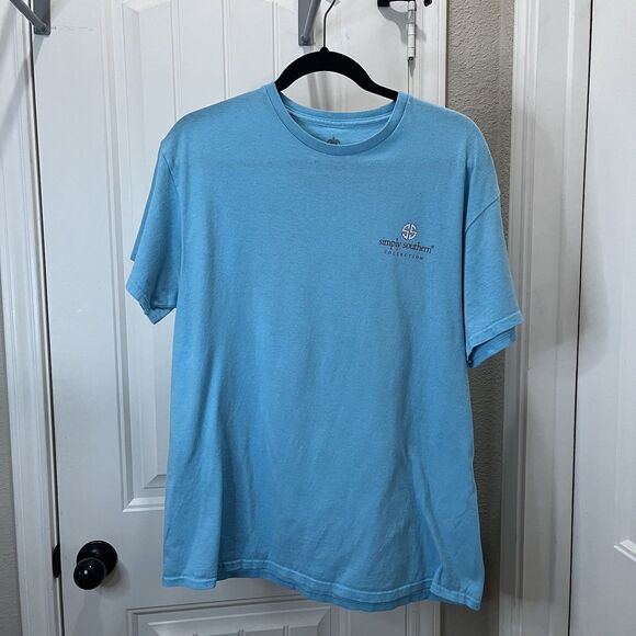 Simply Southern Teal Blue What You Love Graphic Tee Shirt Womens Size L - Picture 2 of 6